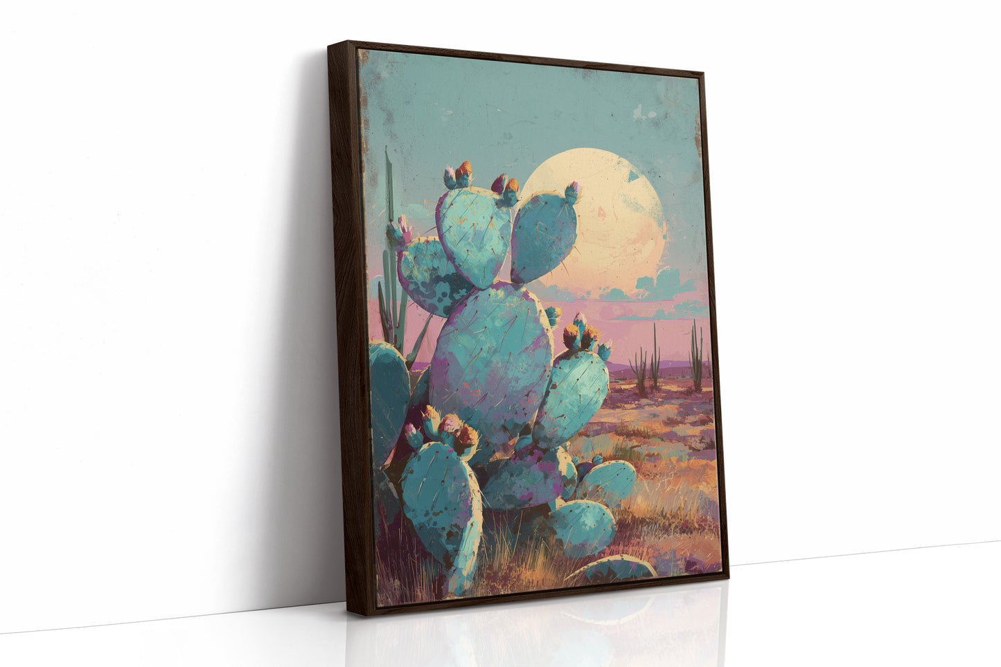 Desert Moon Paints Prickly Poetry