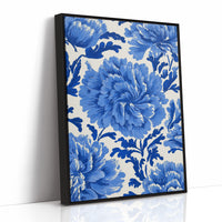Blue Peonies on Fine China
