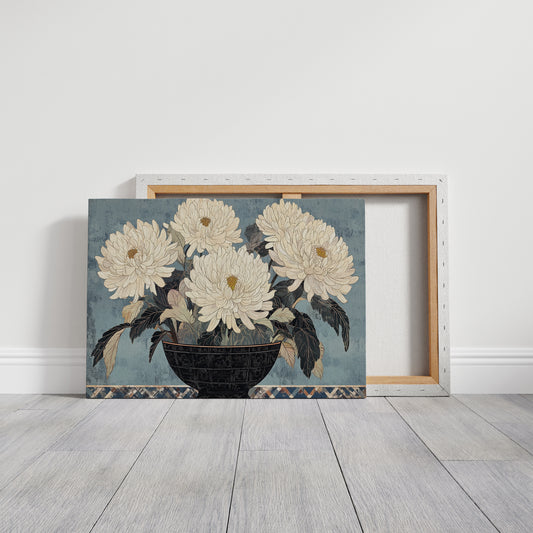 Chrysanthemums Bow To Winter's Song