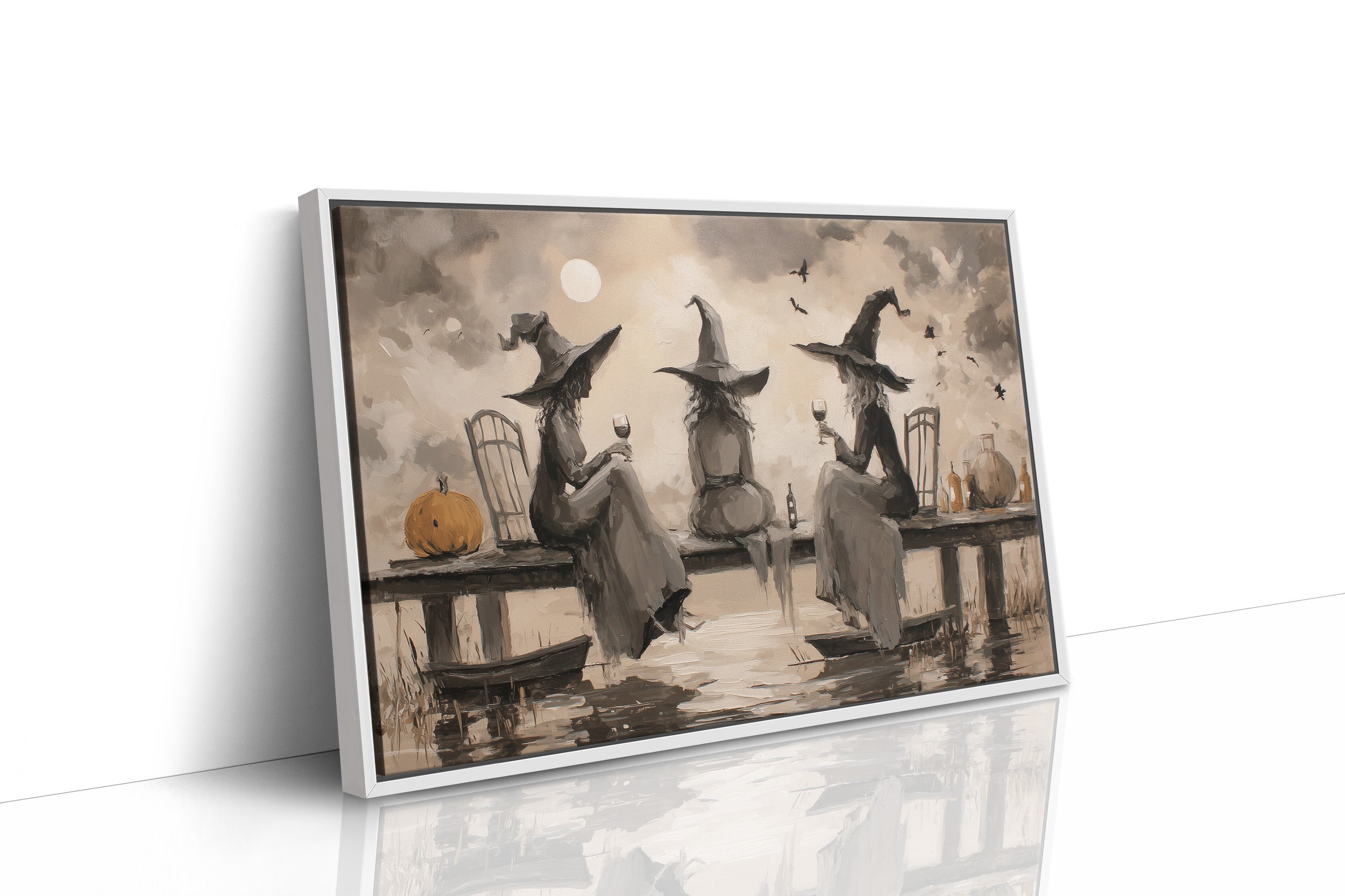 Moonlit Sisters Toast Autumn Spirits