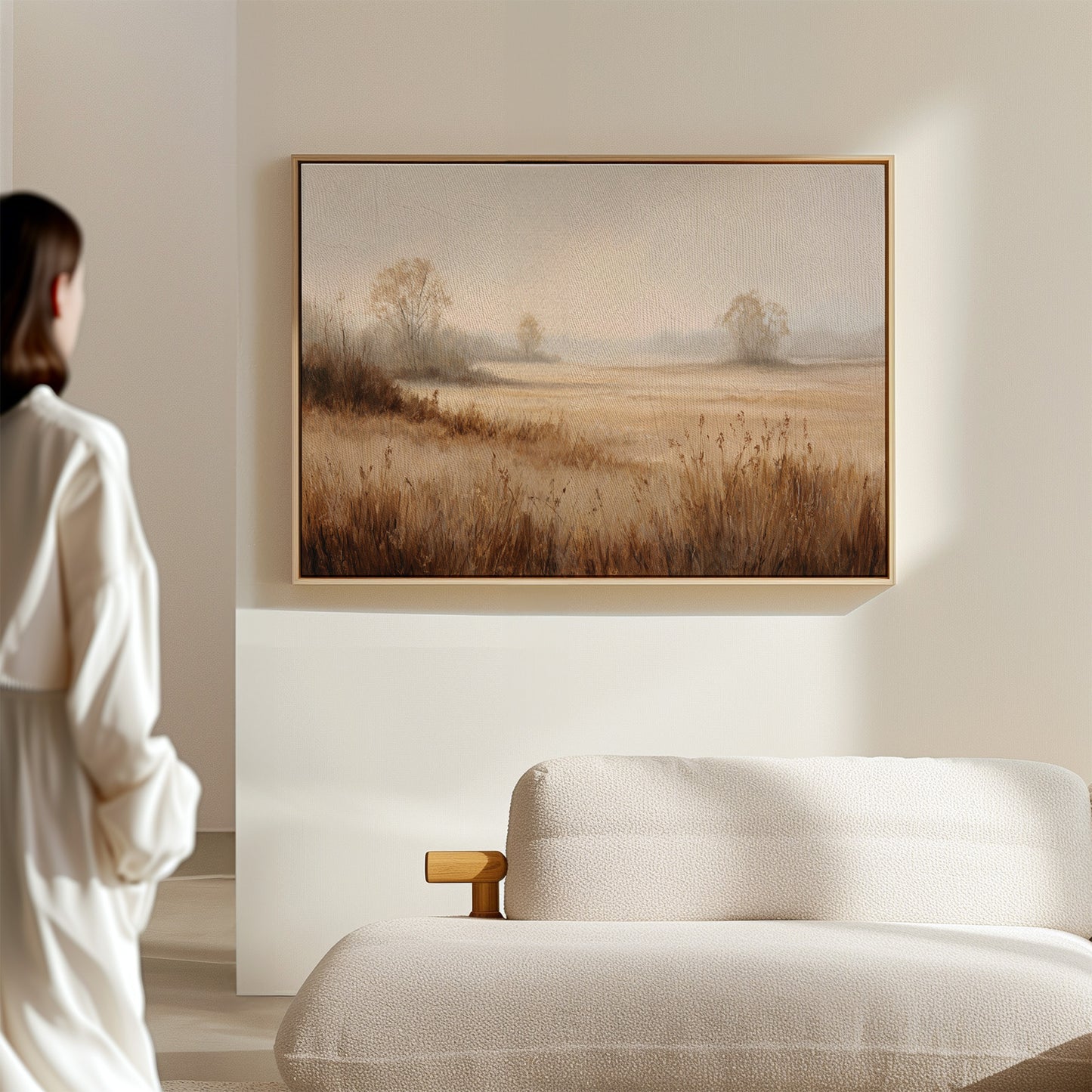 Morning Mist Paints Prairie Gold