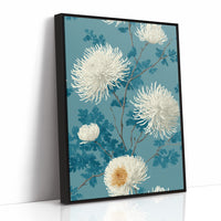 White Chrysanthemums on Still Water