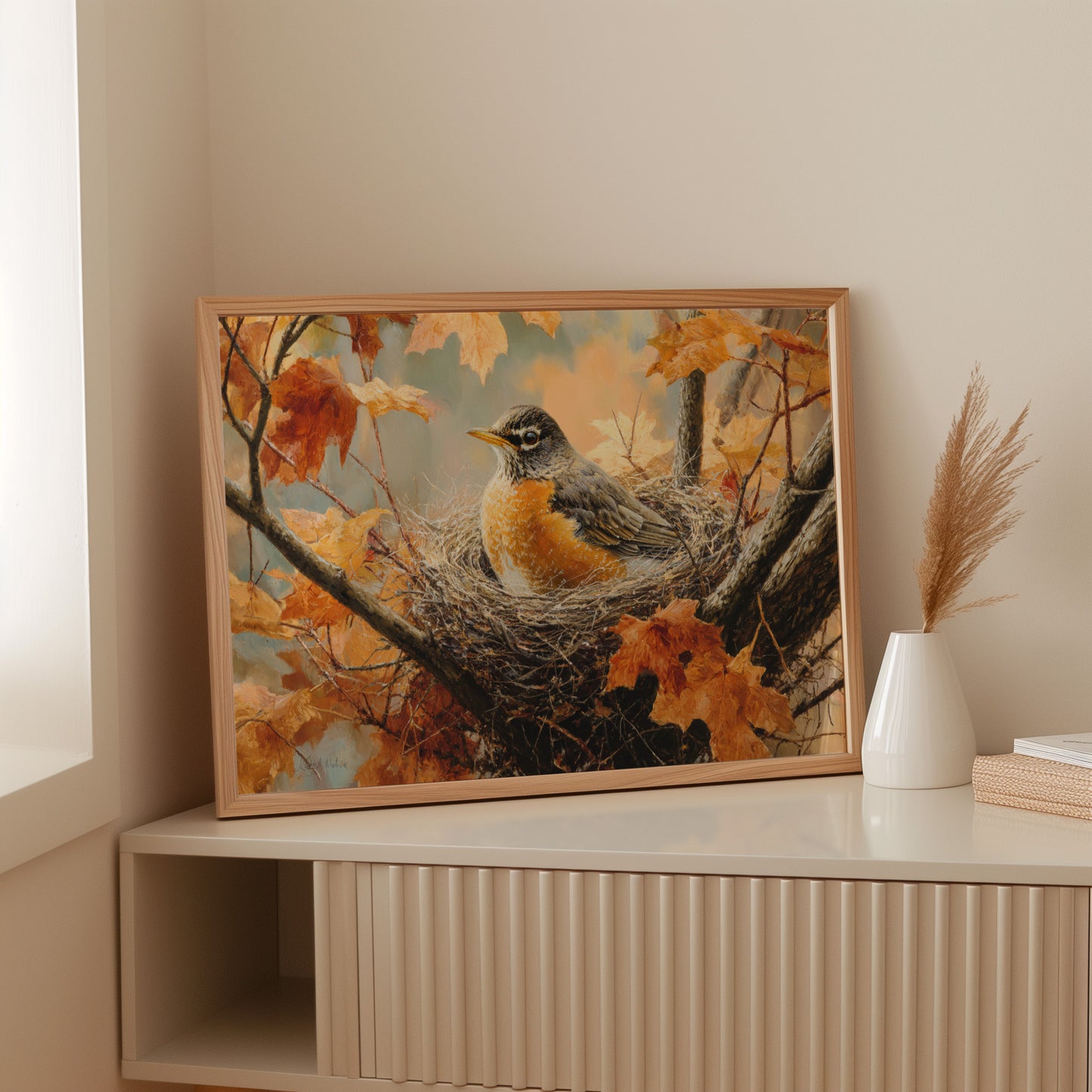 October's Robin Finds Maple Rest