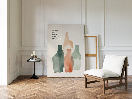 Broken Yet Beautiful Watercolor Vessels
