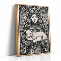 Madonna and Lamb: A Woodcut Devotion