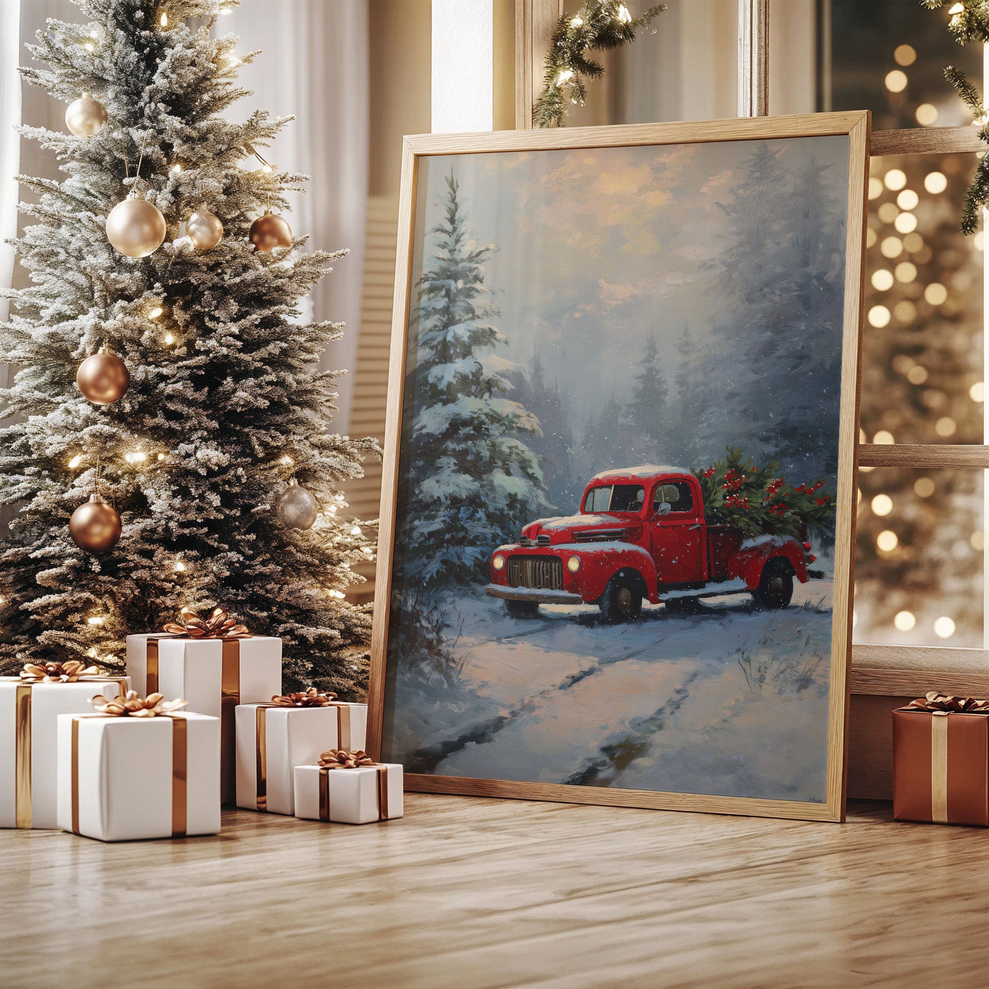 Red Truck Brings Christmas Home