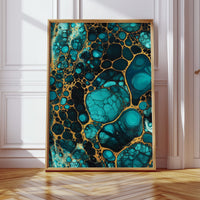 Electric Tides in Teal and Gold