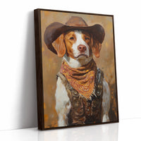 Brittany Spaniel Cowboy in Sunset Bandana