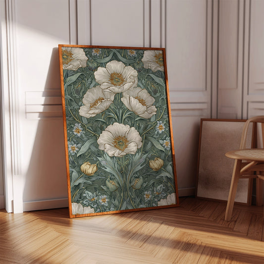 Delicate Blossoms on Verdant Background