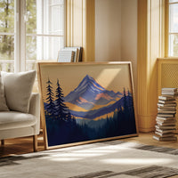 Alpine Gold Bathes Mountain Peaks