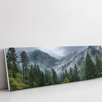 Misty Pines In Mountain Silence