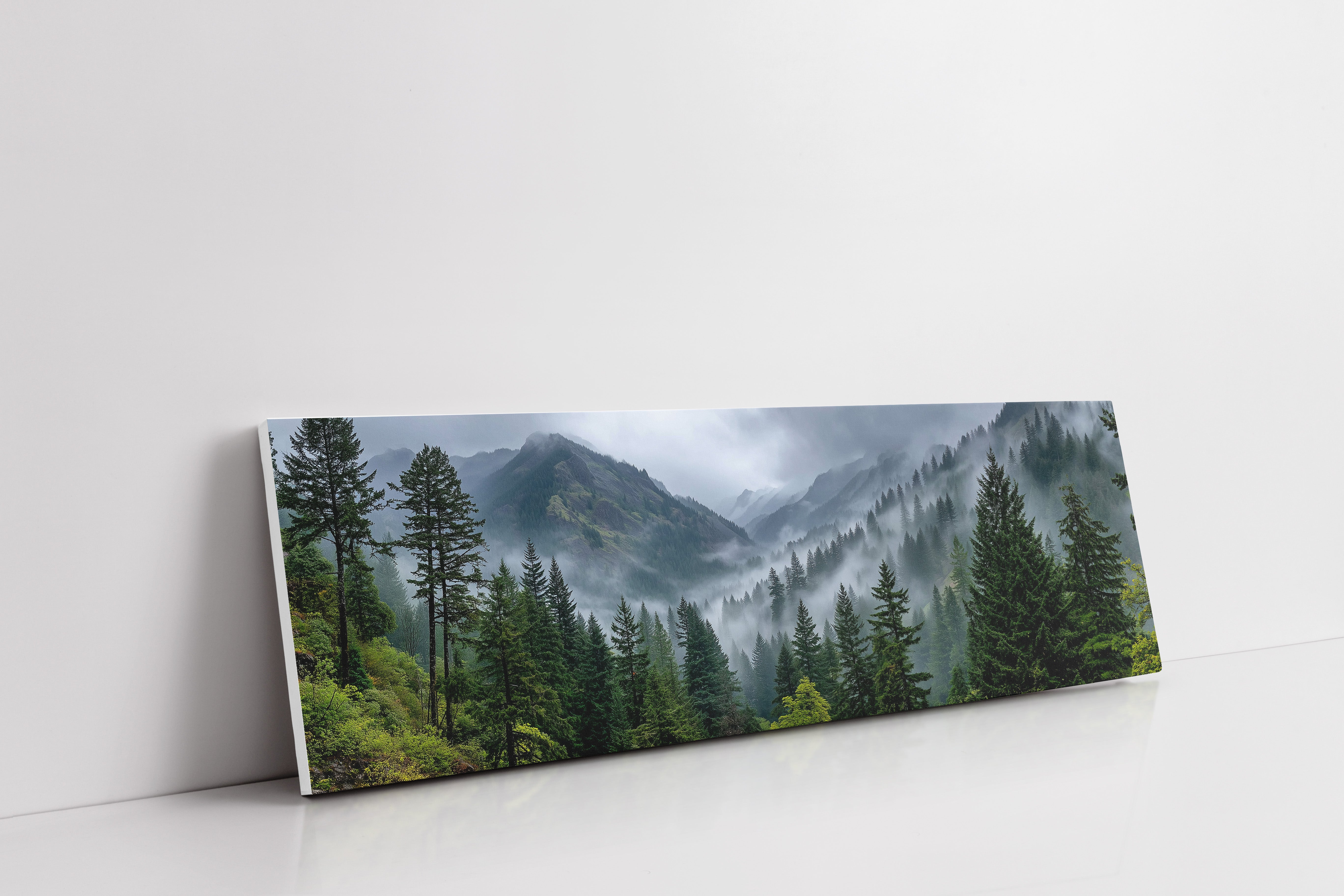 Misty Pines In Mountain Silence