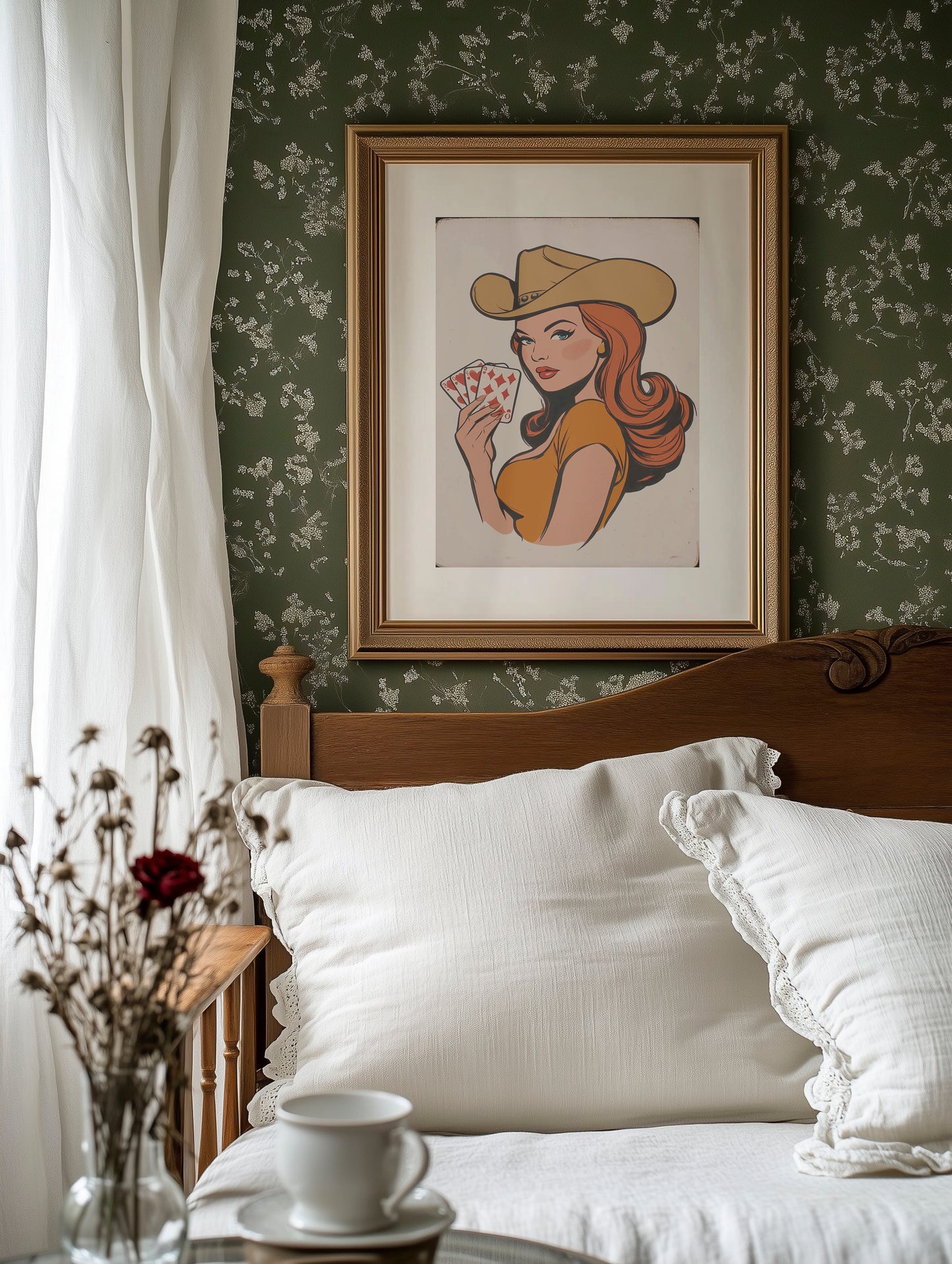 High Stakes Honey - Vintage Pin-Up Cowgirl