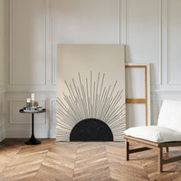Minimal Black Sunburst Rising