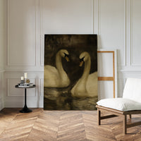 Two Swans in Quiet Reflection