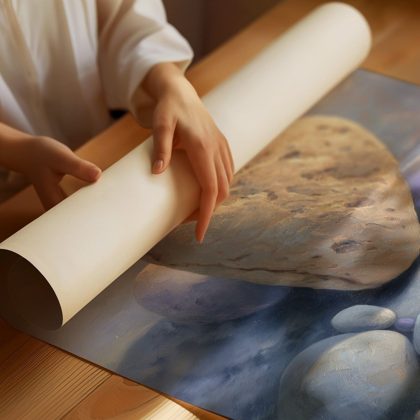 Stone Hearts Rest In Morning Light