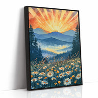 Buttercups & Daisies Below the Blazing Ridge