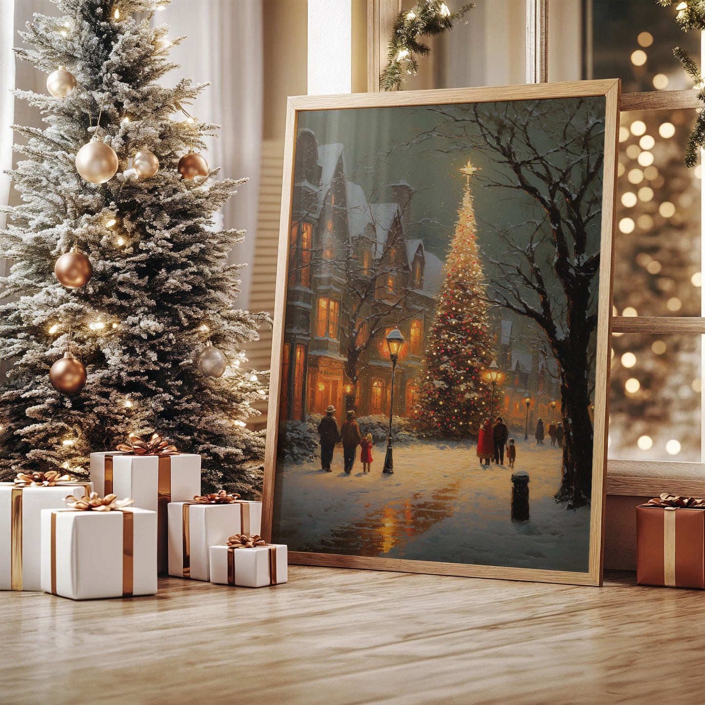 Winter Evening Glows Through Victorian Streets