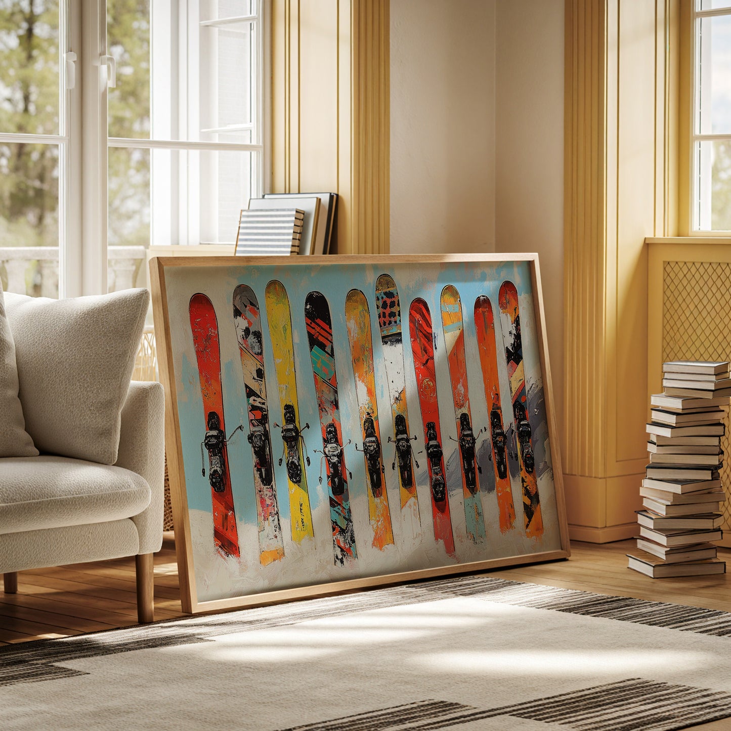 Snow Warriors Line The Lodge Wall