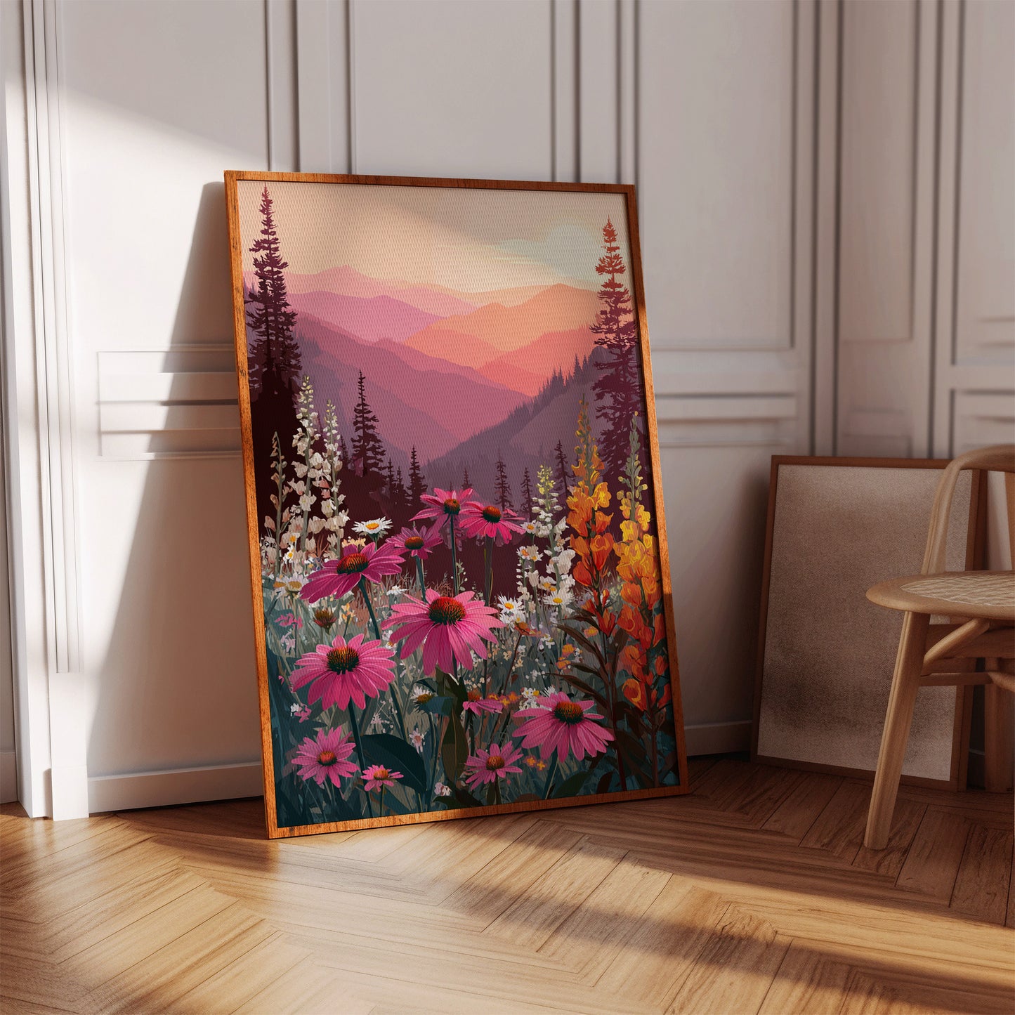 Sunset Serenade Over Wild Blooms