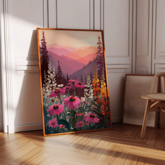 Sunset Serenade Over Wild Blooms