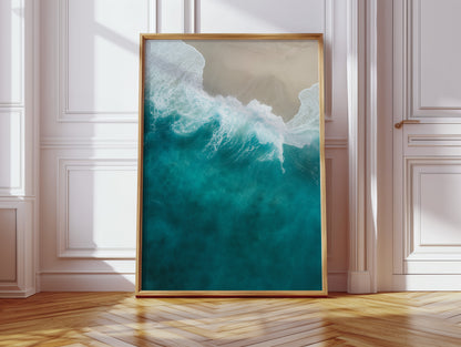 Aerial Drift Over Turquoise Tide
