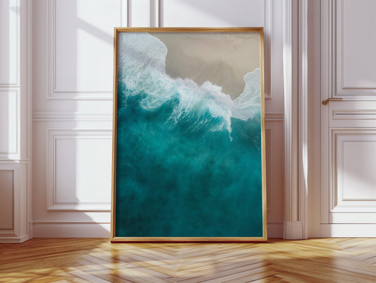 Aerial Drift Over Turquoise Tide