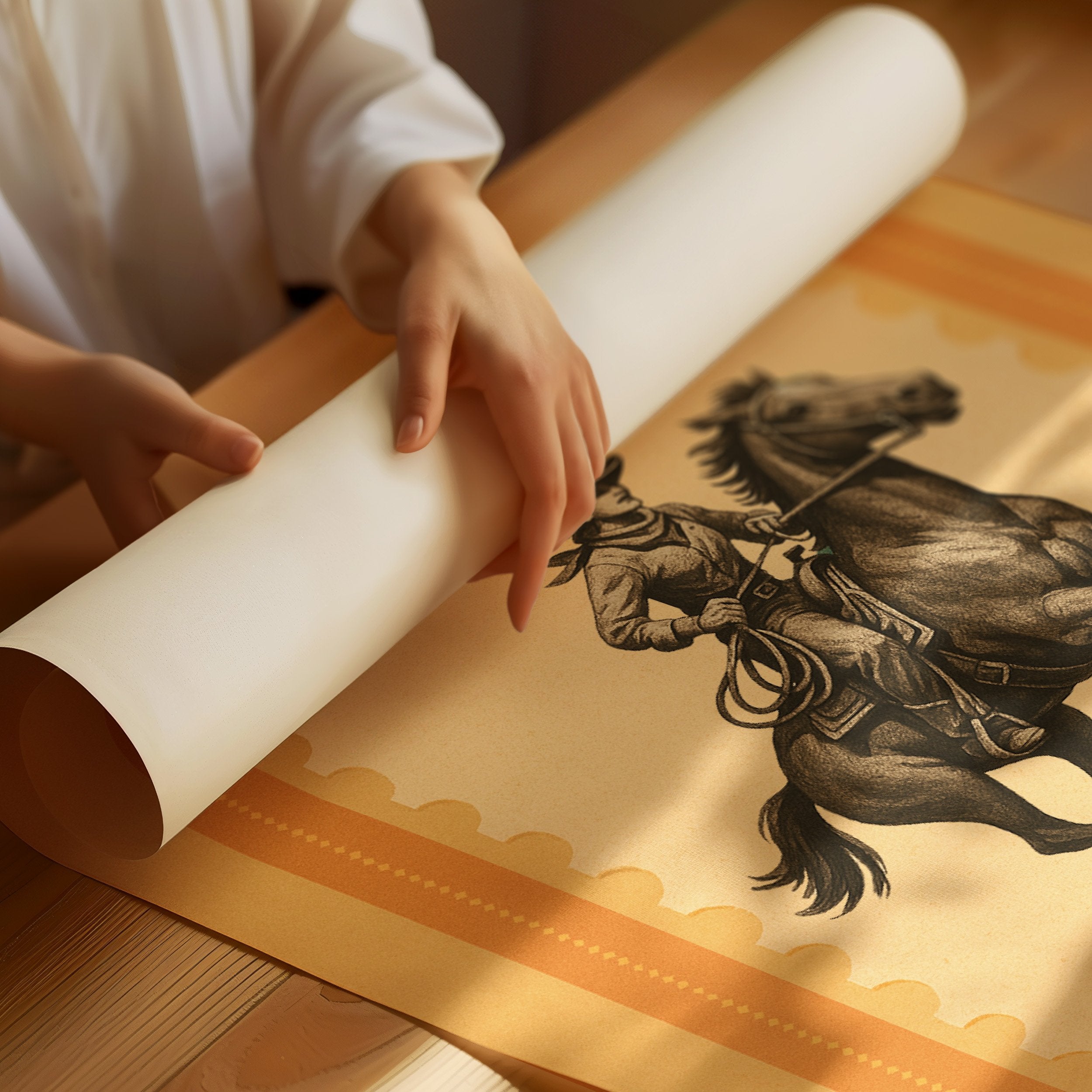 Frontier Spirit On Amber Stripes