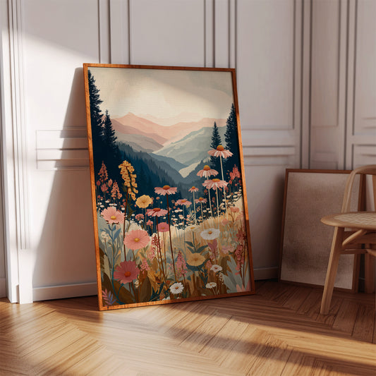 Fields Where Mountains Embrace Light