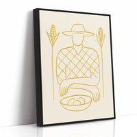Golden Harvest In Simple Lines