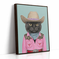 Midnight Cowcat Rules The Rodeo