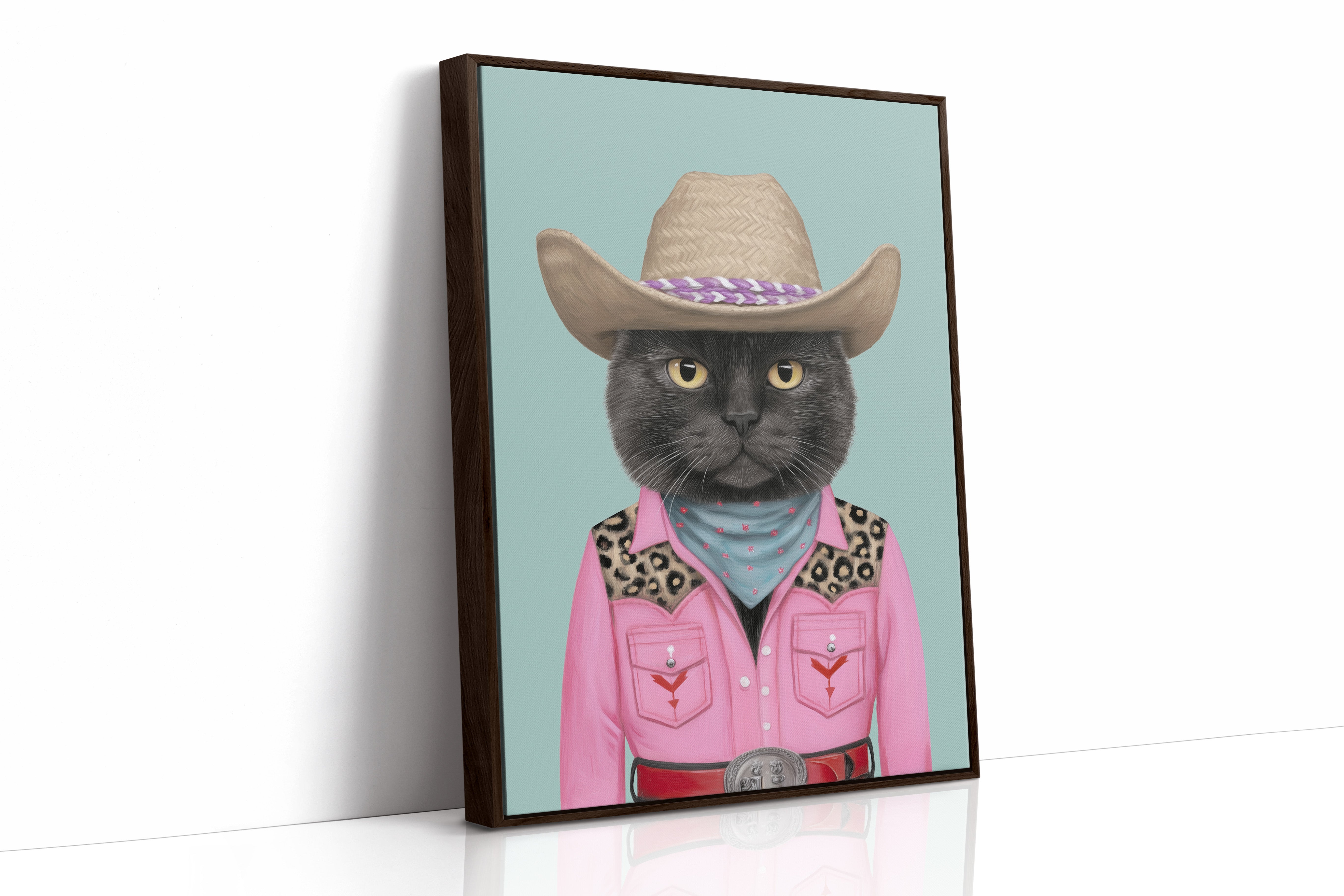 Midnight Cowcat Rules The Rodeo