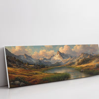 Golden Valley Beneath Alpine Peaks