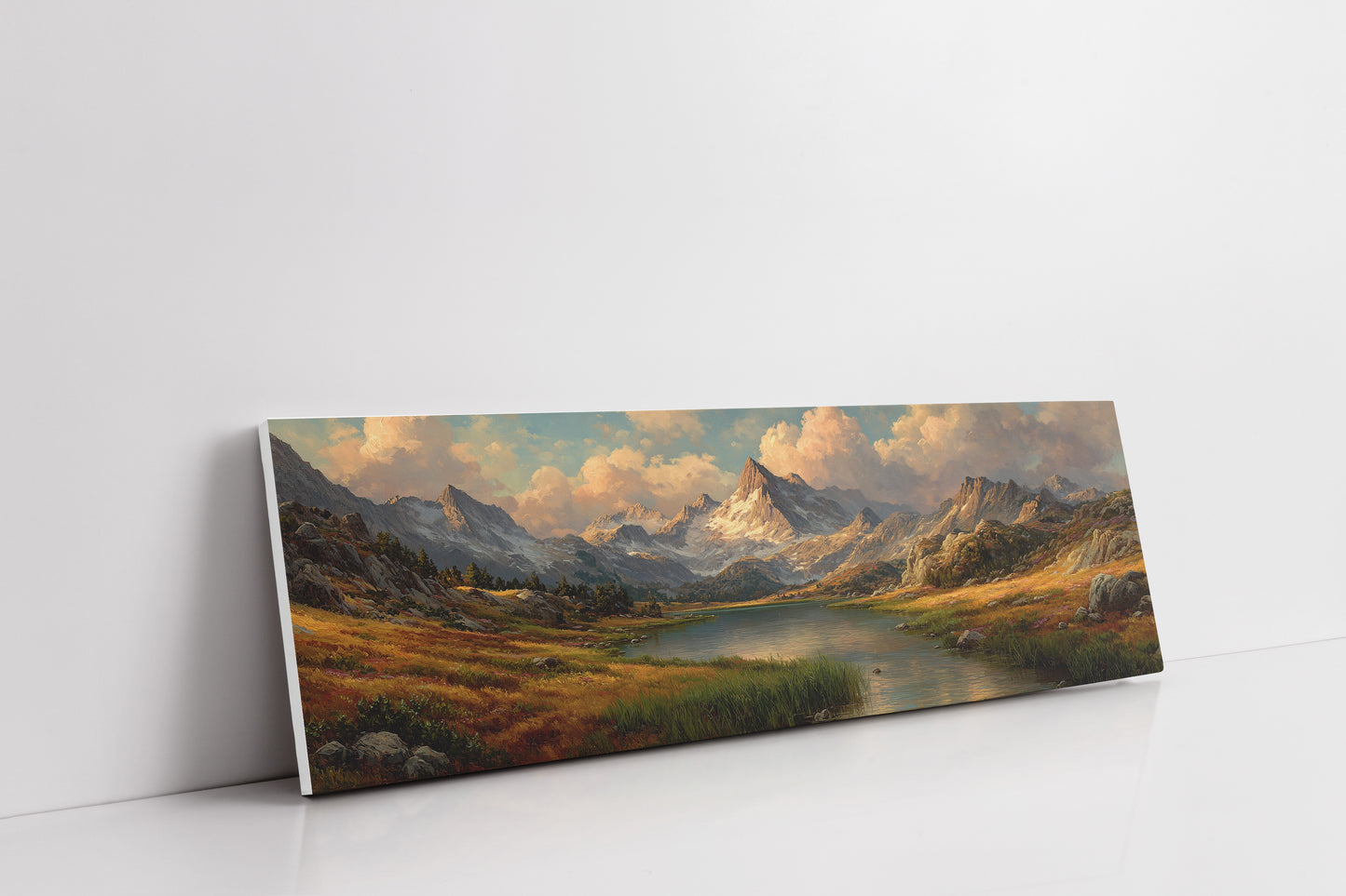 Golden Valley Beneath Alpine Peaks