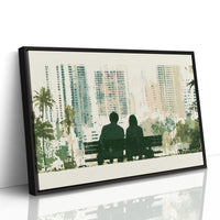 Park Bench, City Backdrop