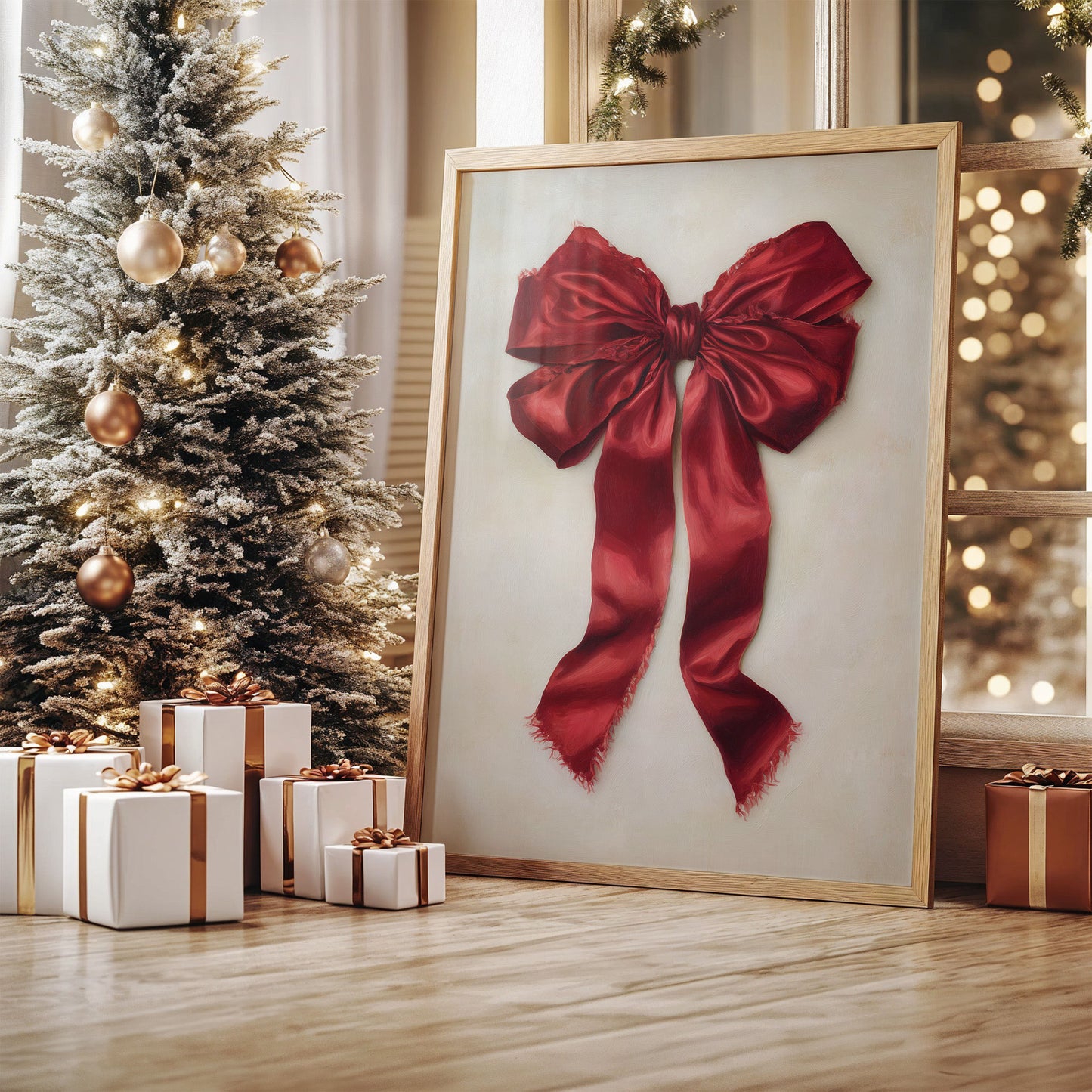 Red Silk Bows December's Promise