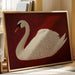 White Swan Against Crimson Night