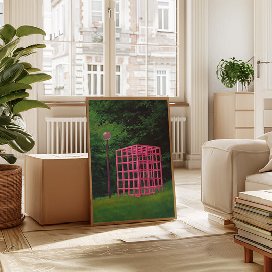 Pink Geometry Dreams In Green