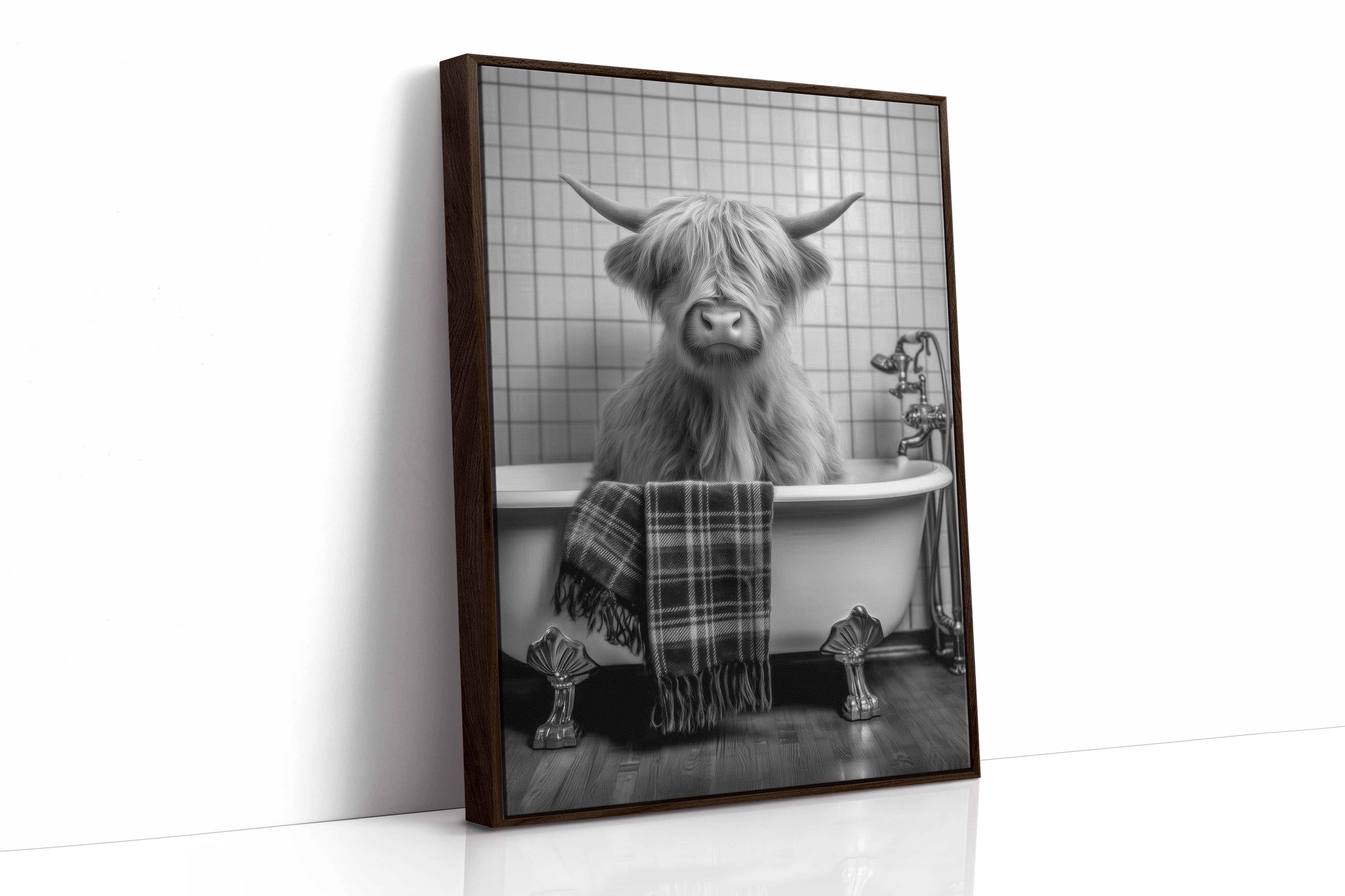 Highland Cow Takes A Luxurious Bath