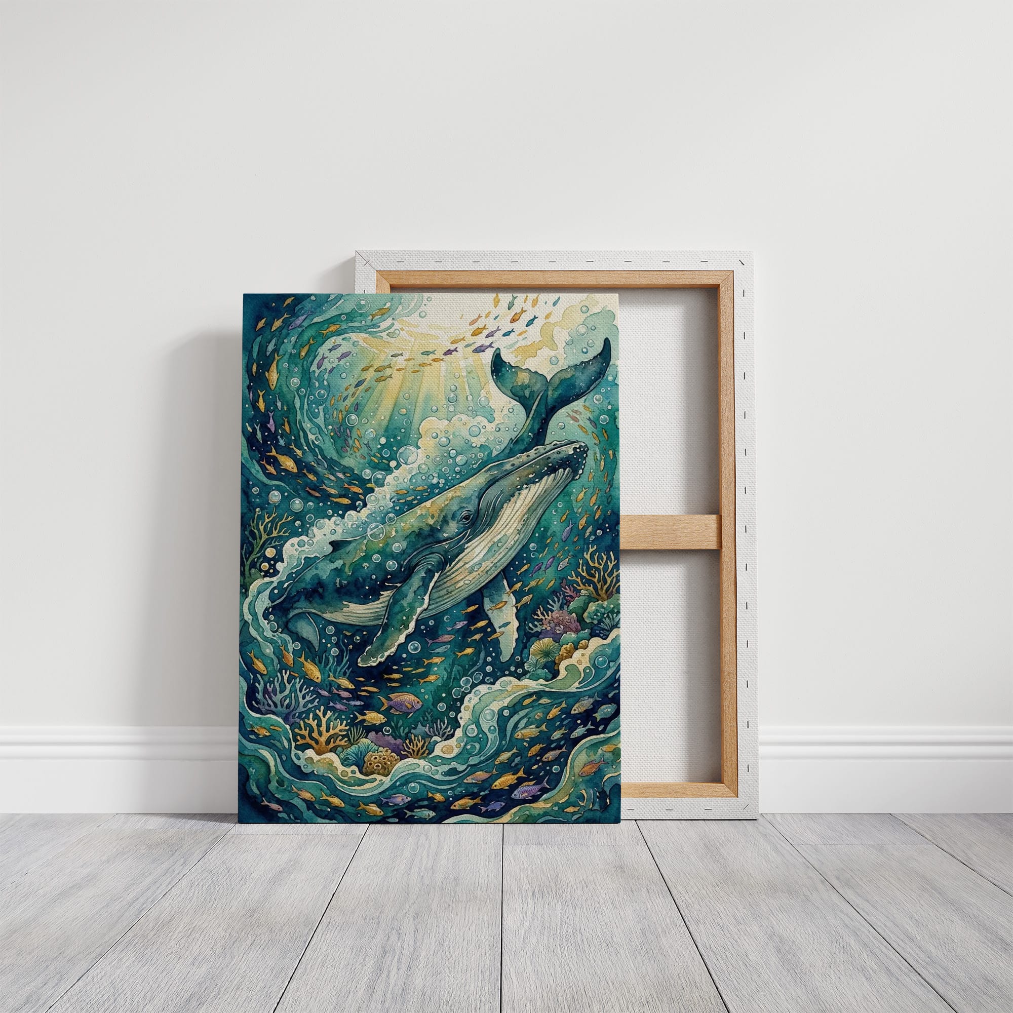 Ocean Giant: Watercolor Humpback Whale Study