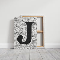 Botanical Letter J Monogram