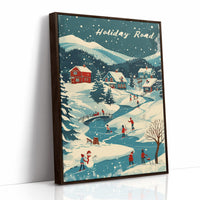 Alpine Village Under Winter Stars