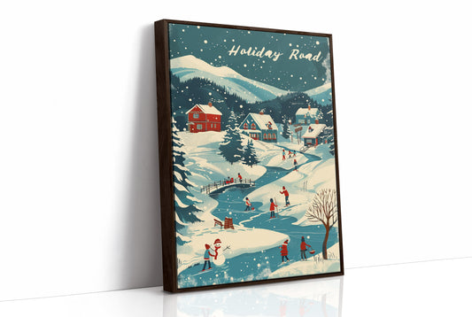 Alpine Village Under Winter Stars