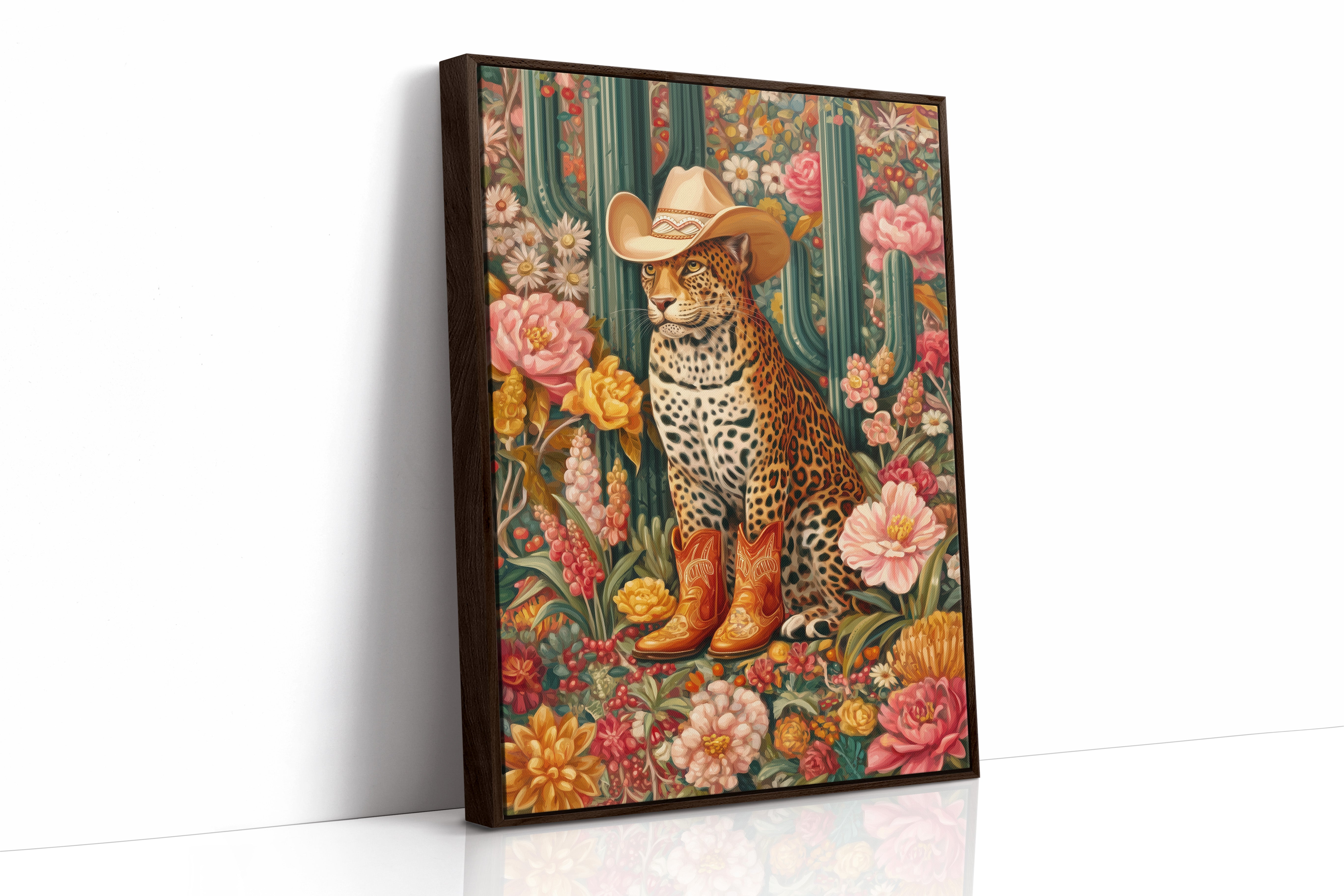 Desert Leopard Wears Cowboy Dreams