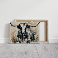 Longhorn in Black and White