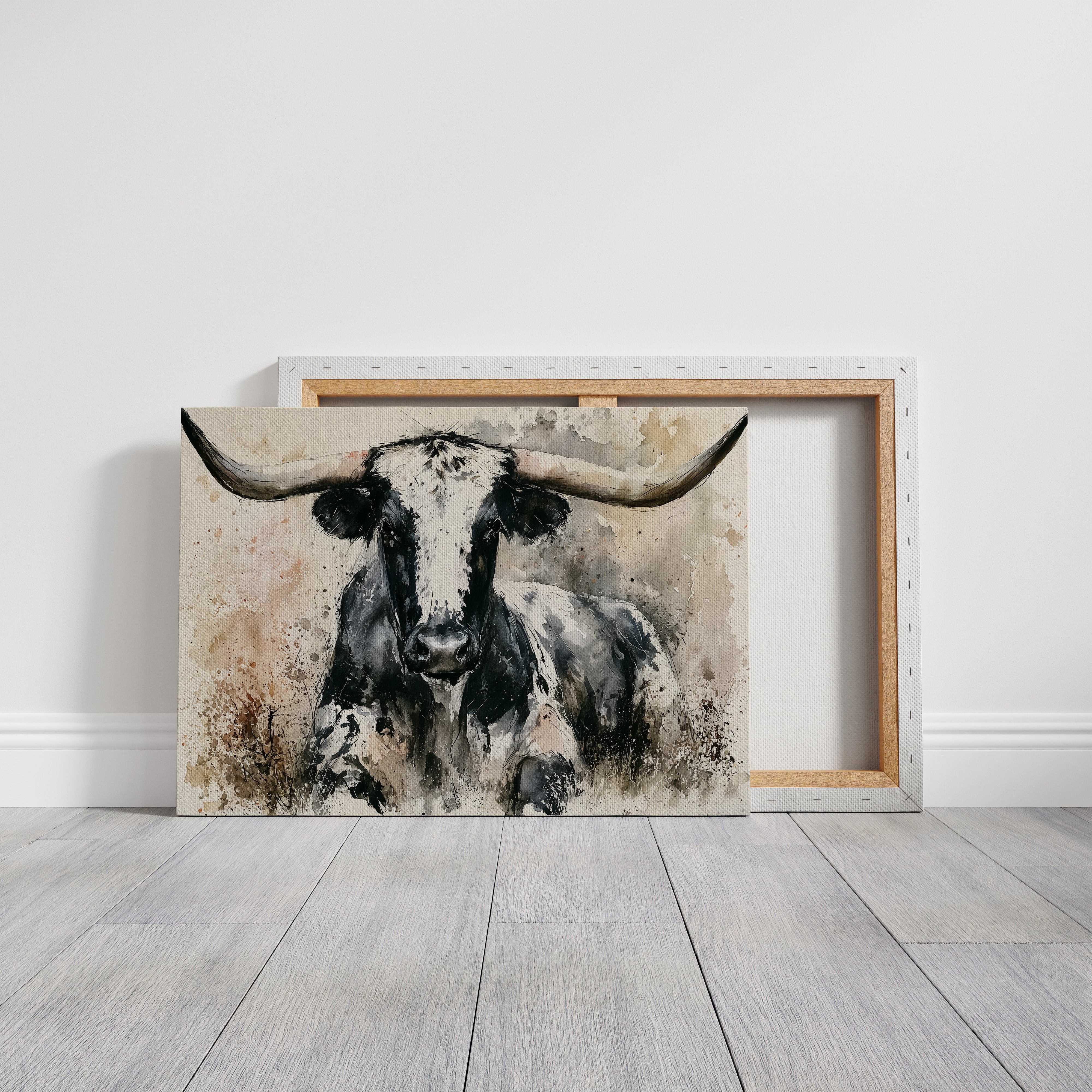 Longhorn in Black and White