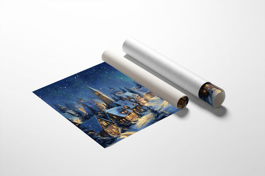 Starlit Village Keeps Winter's Secret