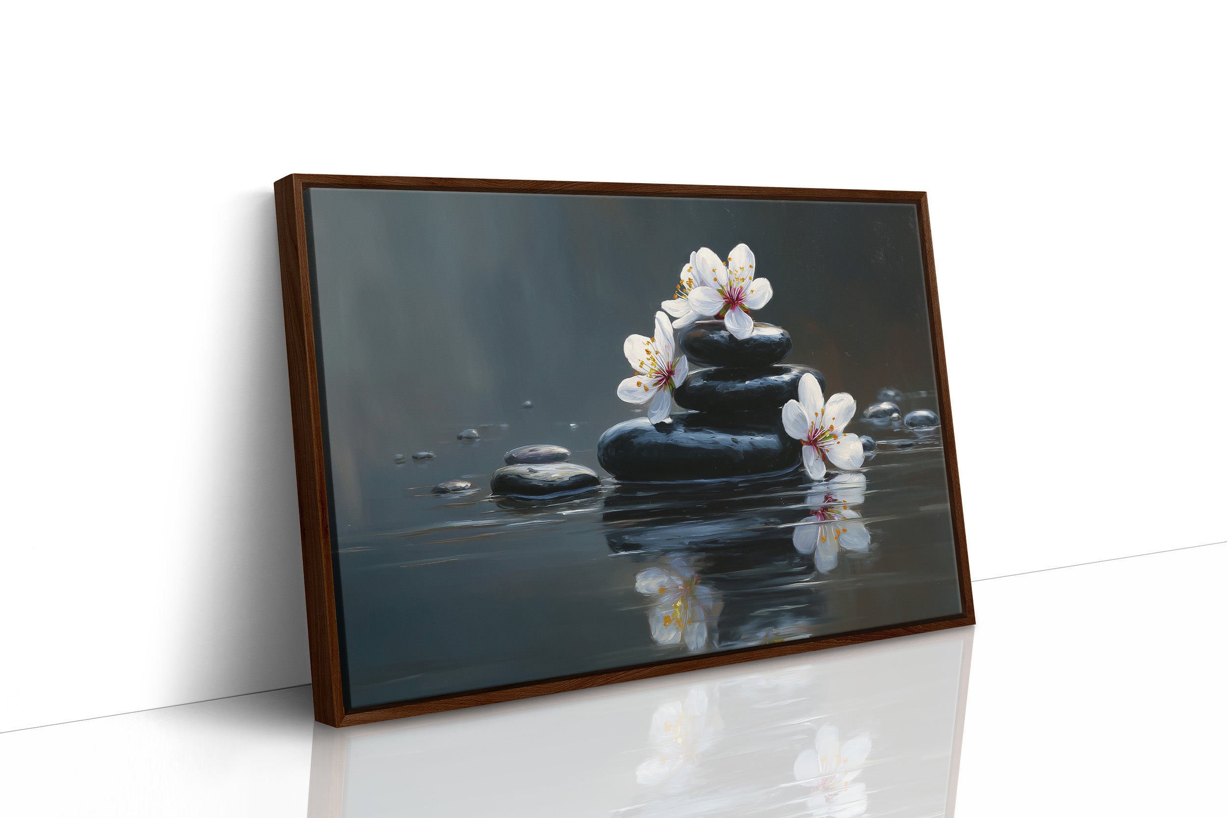 Cherry Blossoms Find Stillness Below