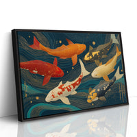 Koi Dance Through Starlit Waves