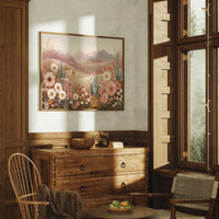 Desert Blooms Dance Among Mountains